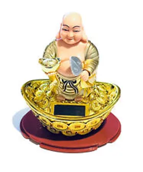 Feng Shui Buddha Solar Wackel Figur Solarfigur Geschenk Spielzeug